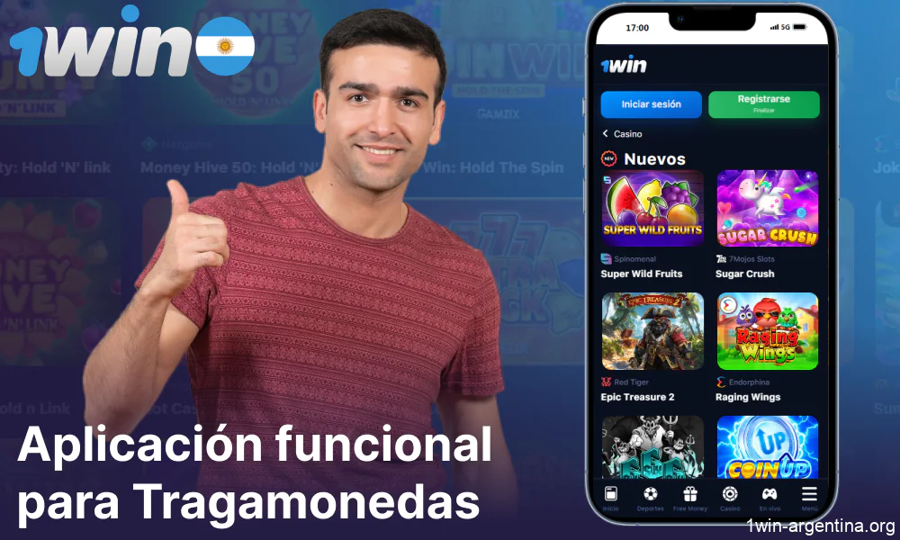 Juega a las tragaperras de 1win en Argentina a través de la aplicación móvil