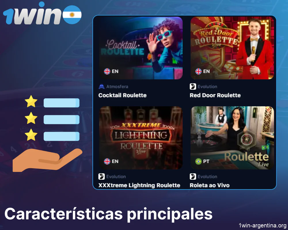 Las características más importantes de los juegos de ruleta 1win en Argentina
