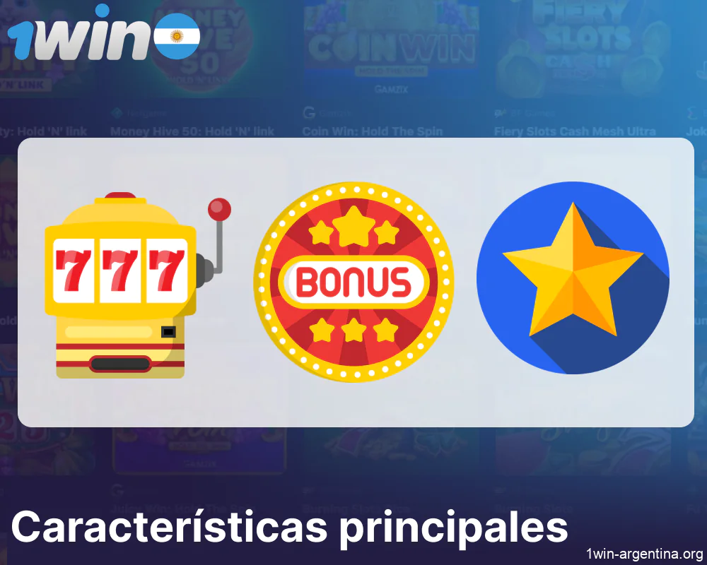 Las principales características de los juegos de tragamonedas de 1win en Argentina