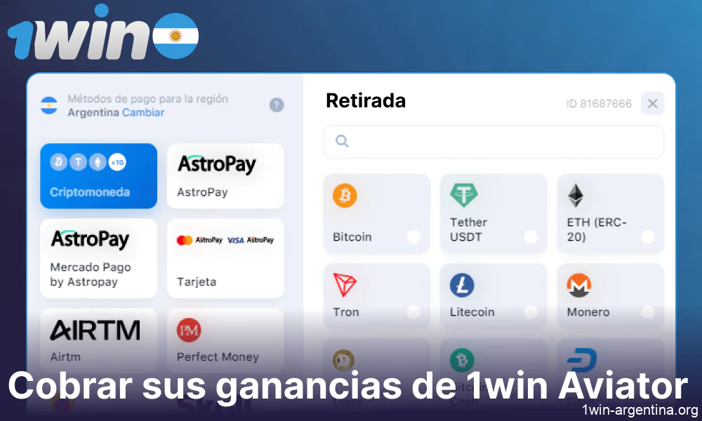 Guía para retirar ganancias del juego 1win Aviator en Argentina