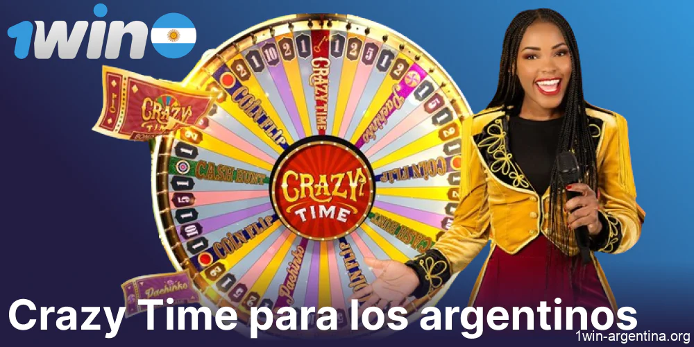 Información sobre el juego Crazy Time disponible en 1win casino en línea en Argentina