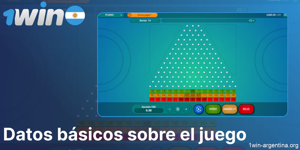 Información sobre el juego Plinko disponible en 1win casino en línea en Argentina