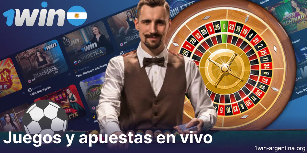 Juegos de casino y apuestas en vivo en 1win Argentina