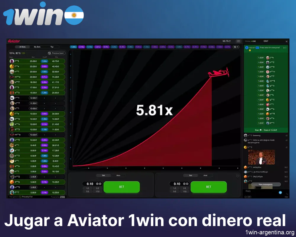 Instrucciones para jugar a Aviator en 1win con dinero real