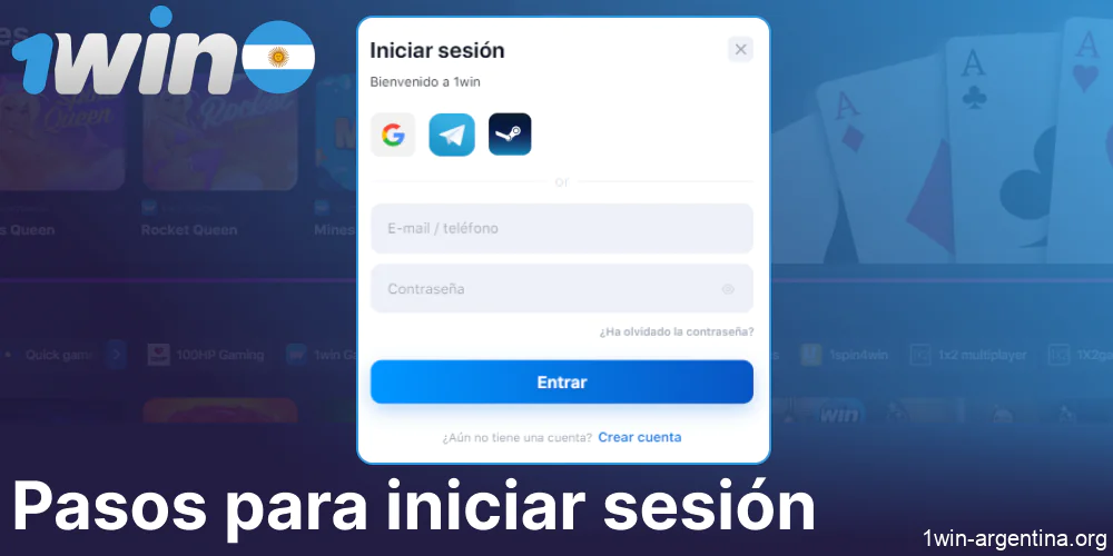 Guía sobre cómo iniciar sesión en 1win casino