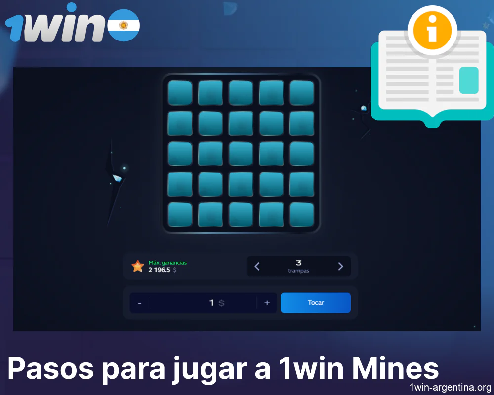 Instrucciones para empezar a jugar a Mines en 1win Argentina