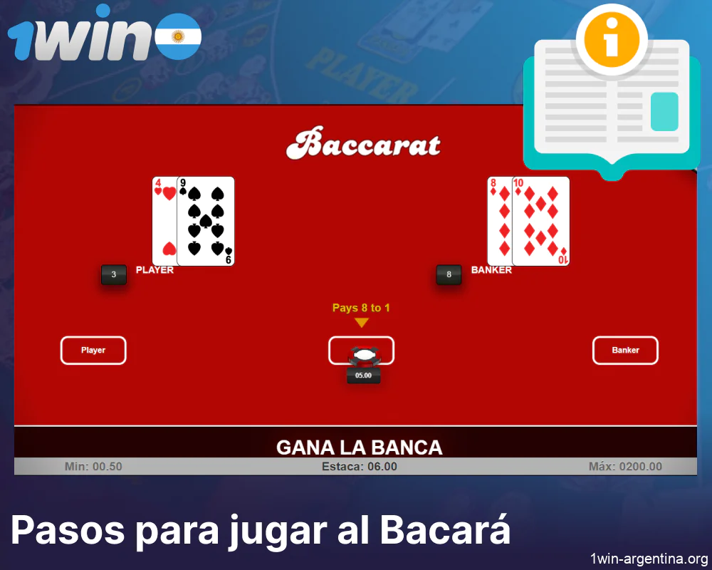Instrucciones para jugar al Bacará en 1win para jugadores de Argentina