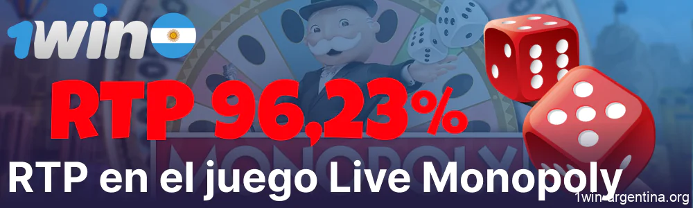 Detalles sobre RTP del juego Live Monopoly en 1win Argentina