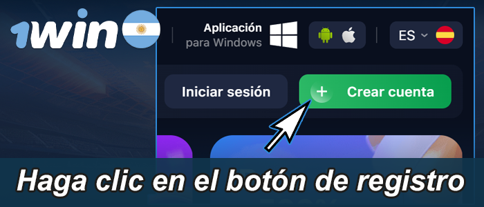 Busque el botón Crear cuenta y haga clic en él