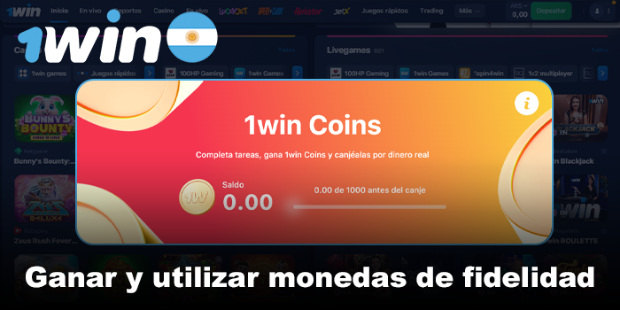 Cómo utilizar las monedas en 1win AR