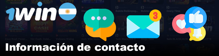 Métodos de contacto en 1win AR
