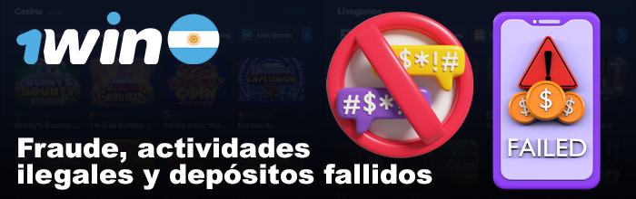 Fraude en 1win AR